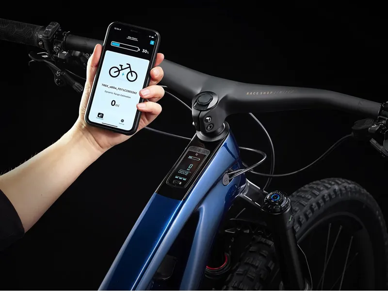 Trek Fuel Exe 9.8 GX AXS Electric Mountain Bike in Mulsanne Blue Large-1